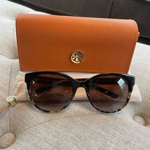 Tory Burch black and tortoise sunglasses